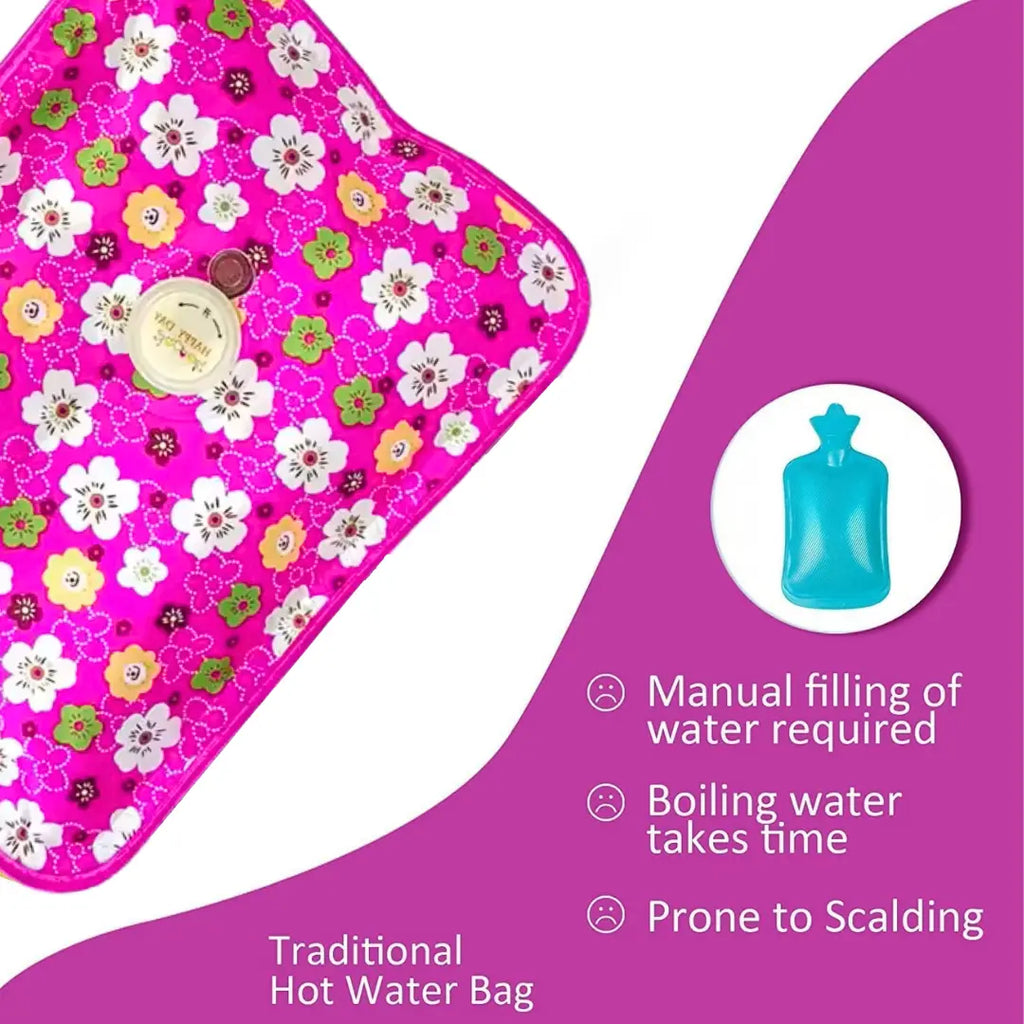 Electric Hot Water Bag for Pain Relief – Rechargeable & Easy to Use