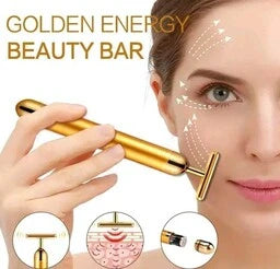 24K Gold-Plated Electric Face Massager – Premium Skincare & Anti-Aging Tool