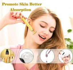 24K Gold-Plated Electric Face Massager – Premium Skincare & Anti-Aging Tool